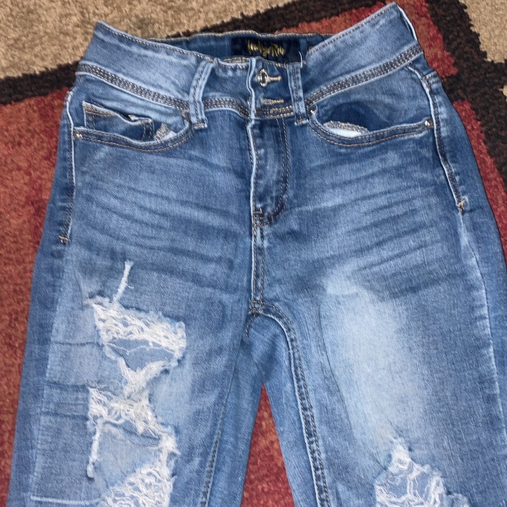 Indigo‎ Rein Curvy Distressed Jeans